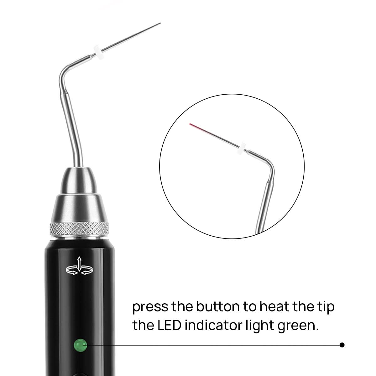 Dental Wirelesss Gutta Percha Obturation Endo Heated Pen With 2 Tips - pairaydental.com