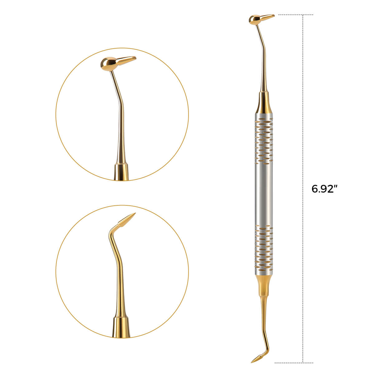 Dental Composite Resin Filling Spatula Tools Gold 6pcs/Kit - pairaydental.com