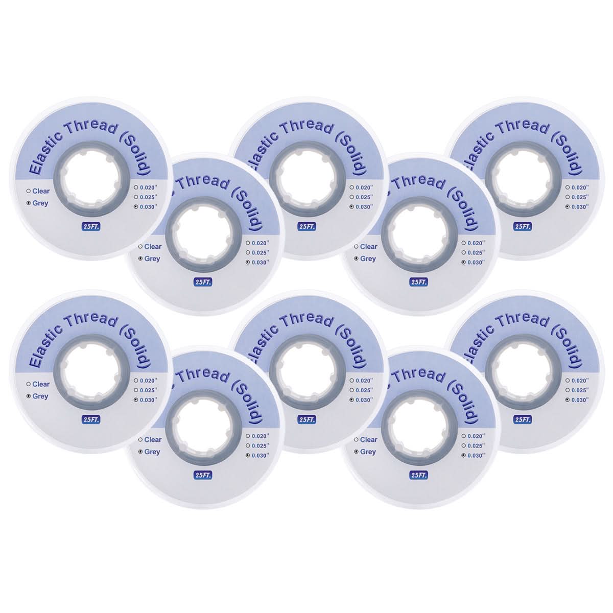 10pcs Ortho Elastic Thread Traction Ligature Power Tube Grey 0.030 - pairaydental.com