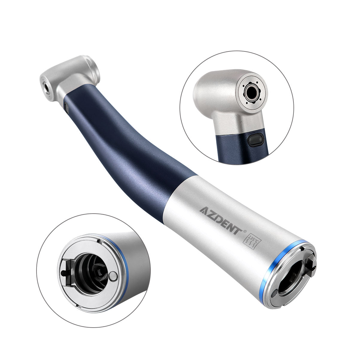 1:1 Fiber Optic Contra Angle Handpiece Internal Water Push Button - pairaydental.com
