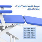 Portable Dental Folding Chair Adjustable With Rechargeable LED Light Blue - pairaydental.com