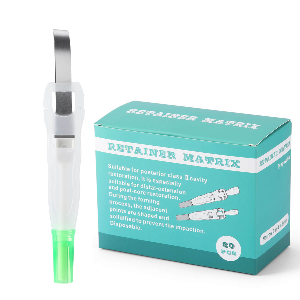 Dental Clear Contouring Matrix Band Proximal Contouring Tool 6.2mm/4.8mm 20pcs/Box - pairaydental.com