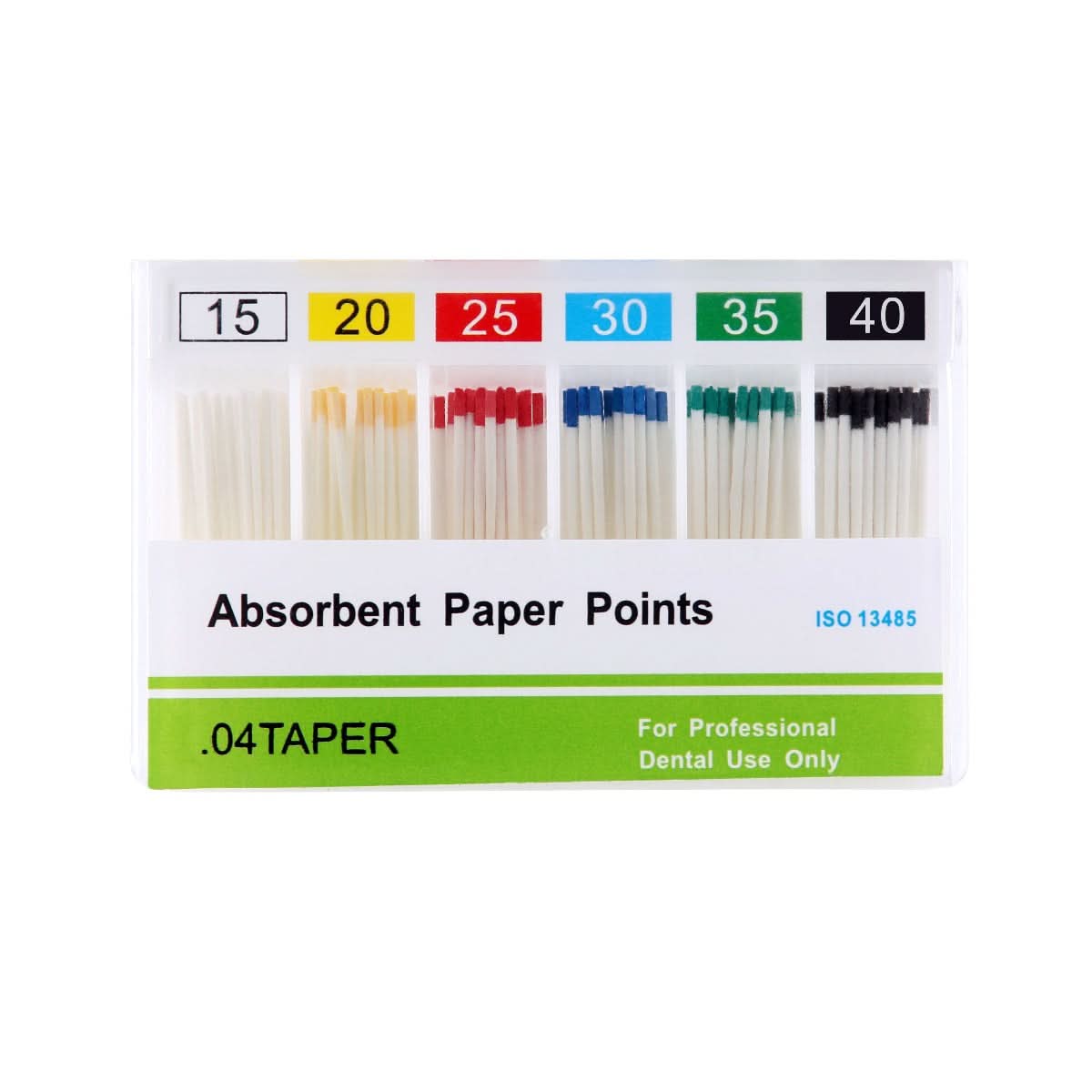 Absorbent Paper Points 0.02 Taper Assorted 15-40# 200pcs/Pack