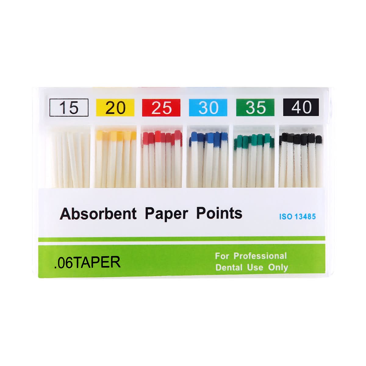 Absorbent Paper Points 0.06 Taper 15-40# 7 Models 100pcs/Pack - pairaydental.com