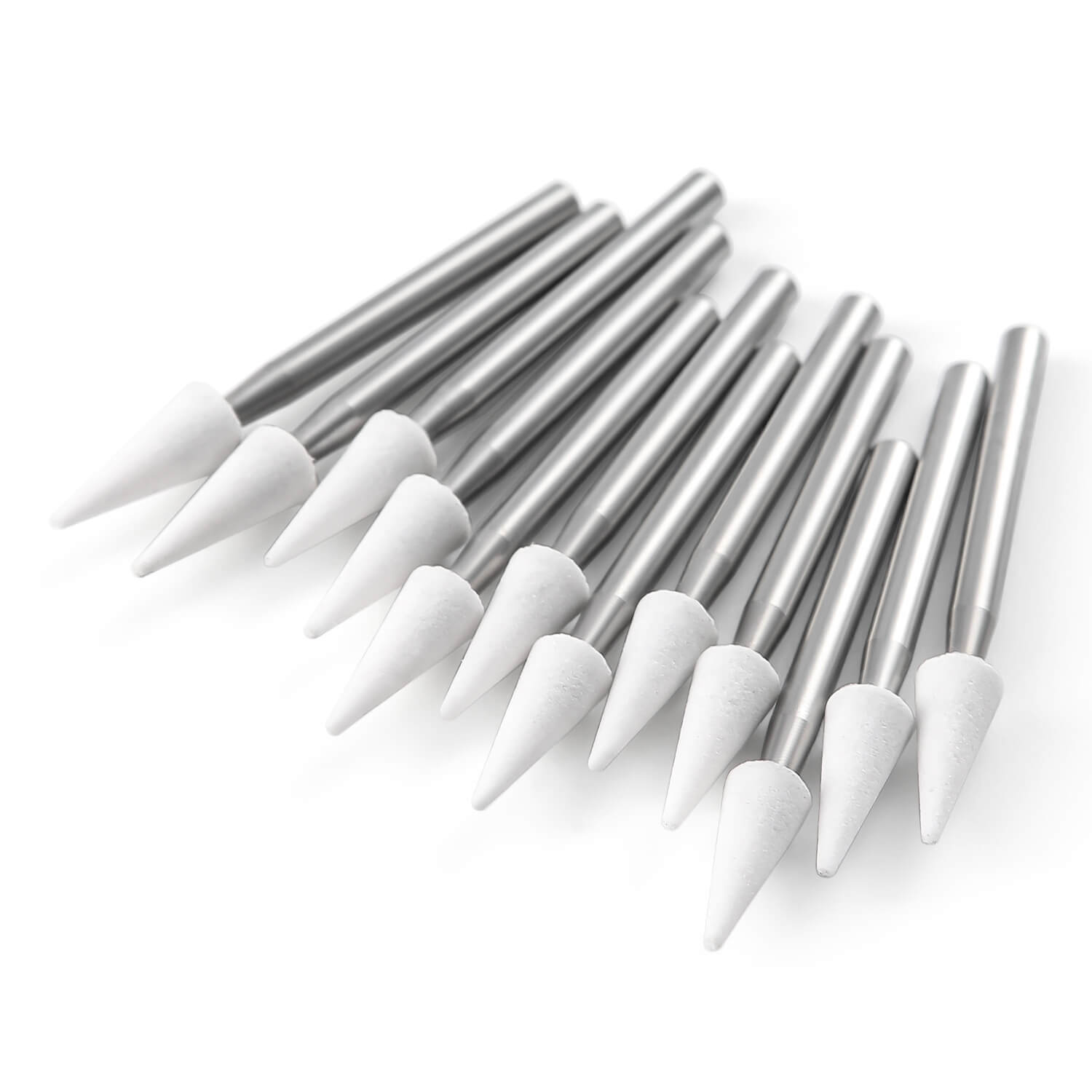 Dental White Stone Polishing FG Burs Cone Shape 12pcs/Box - pairaydental.com