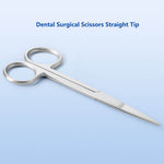 Dental Surgical Gum Tissue Scissors Straight Tip Stainless Steel 11.5cm(4.52") - pairaydental.com