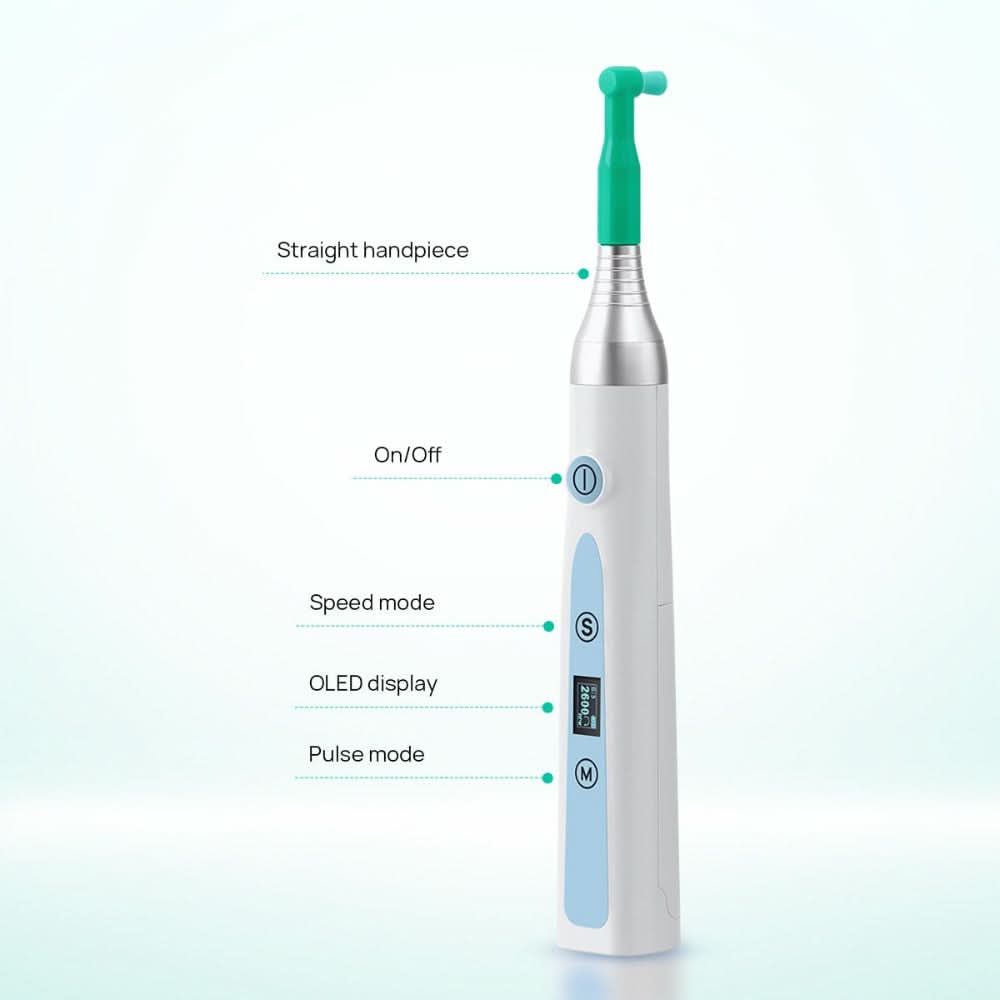 Cordless Hygiene Prophy Handpiece 360° Rotating 6 Prophy Angles & 2 Nose Cones - pairaydental.com
