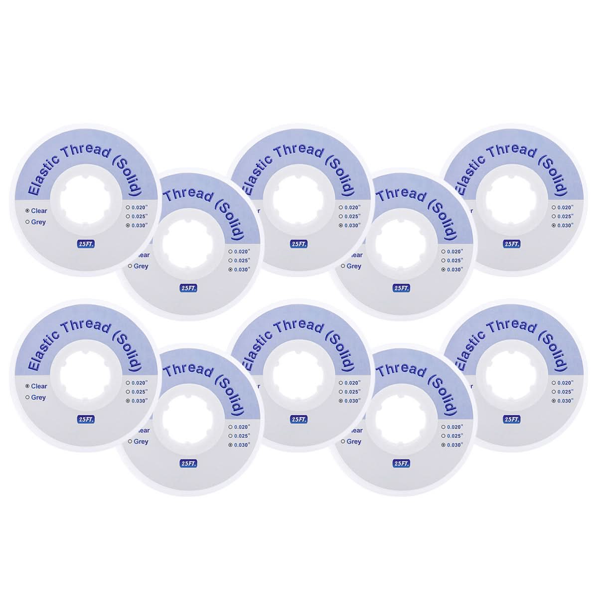 10pcs Ortho Elastic Thread Traction Ligature Power Tube Clear 0.030 - pairaydental.com