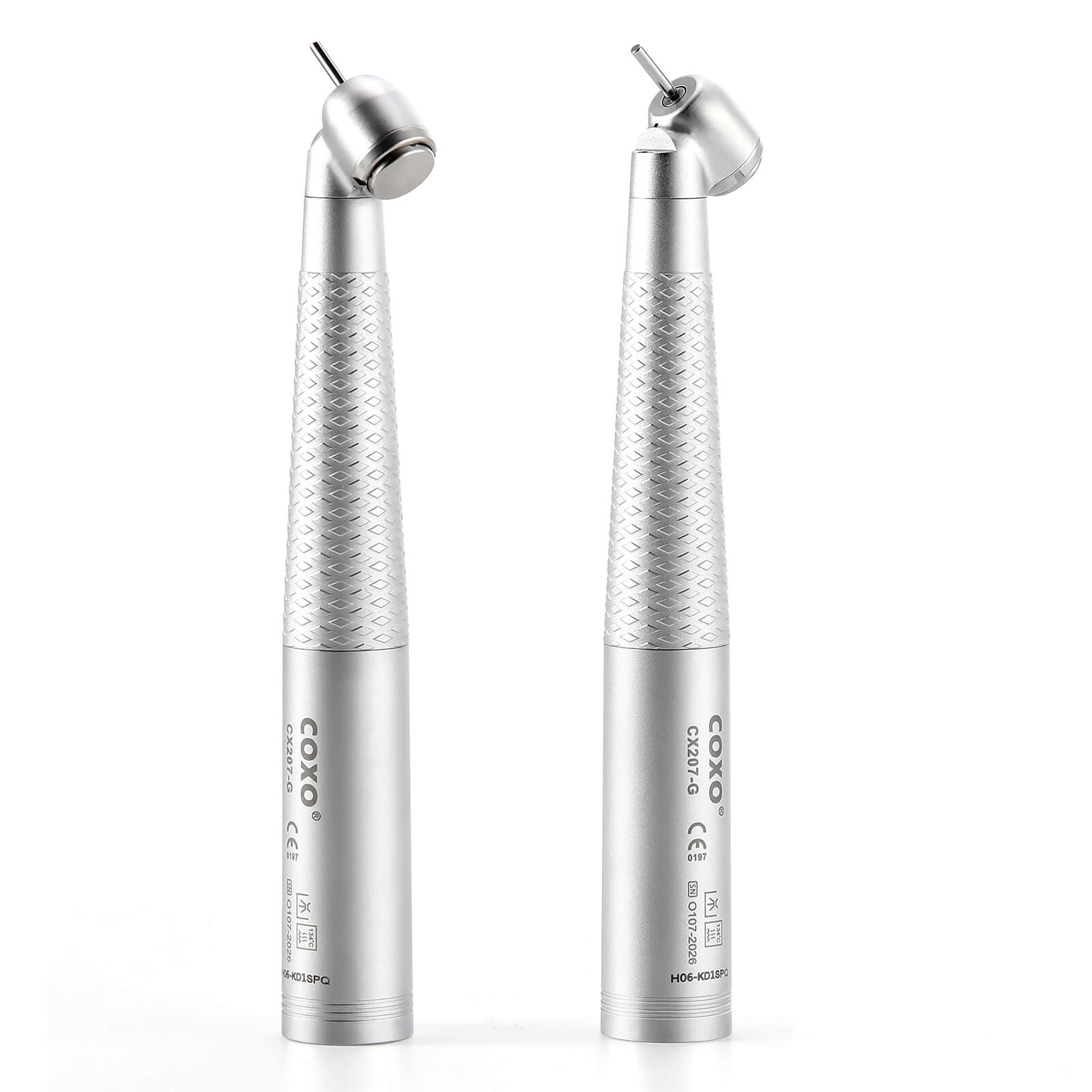 COXO CX207-G 45° Fiber Optic High Speed Air Turbine Handpiece & 6 Holes LED Quick Coupler - pairaydental.com