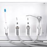 Dental Portable Turbine Mobile Delivery Unit Three Way Syringe Suction System with Air Compressor 4 Hole - pairaydental.com