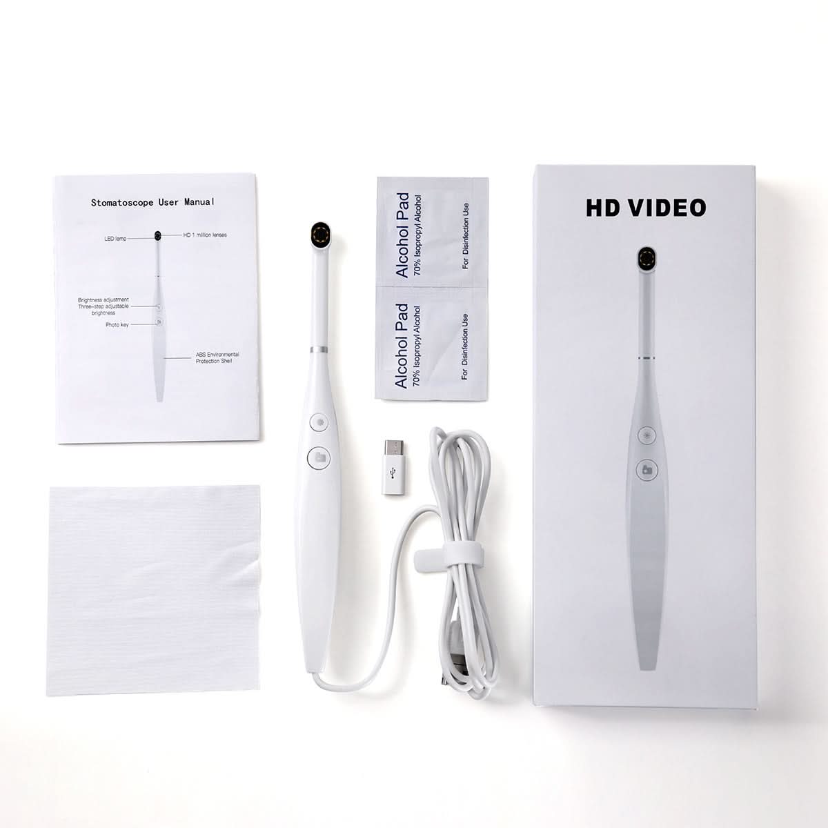 Dental Oral Endoscope USB Intraoral Camera 2 Interfaces 8 LED 3 Speed Adjustment - pairaydental.com
