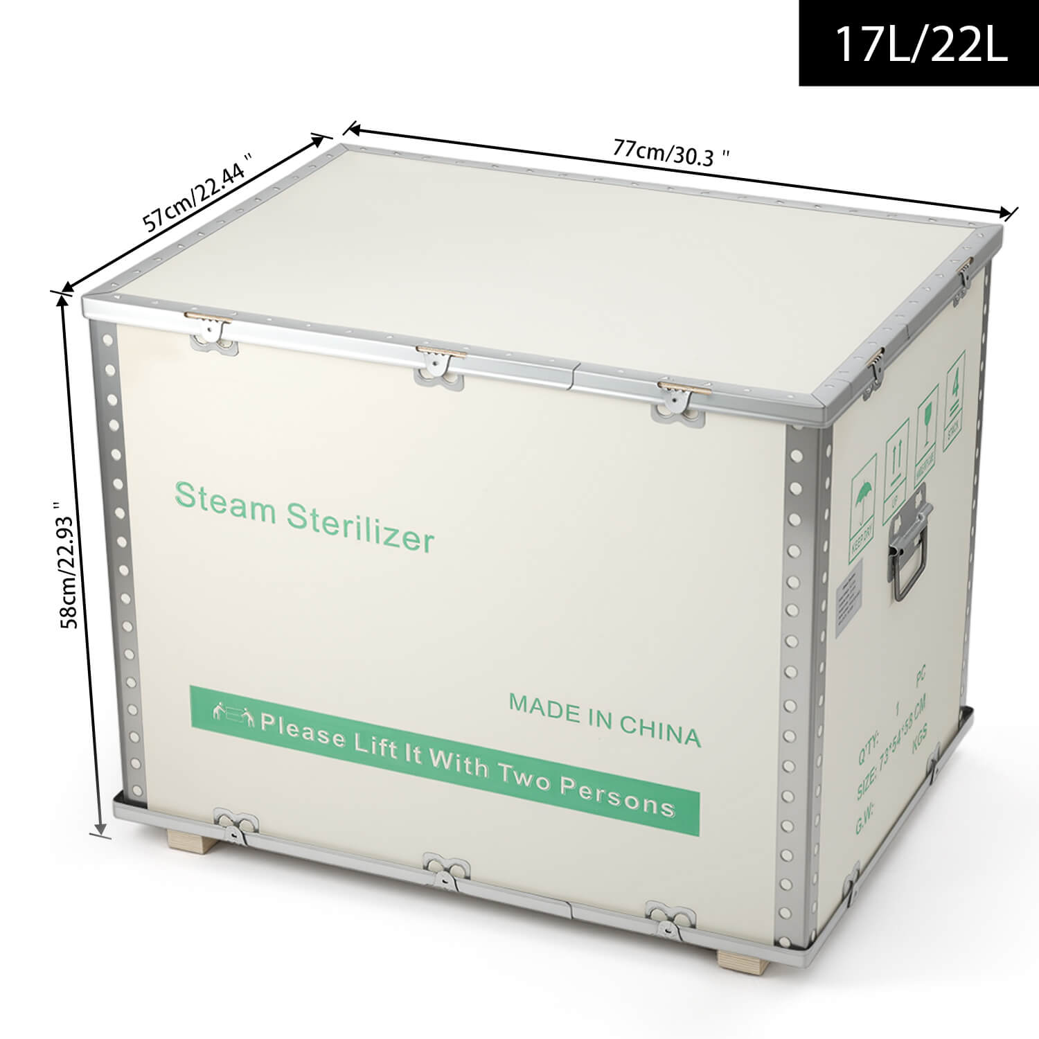 22L Dental Table top Autoclave Class B Vacuum Steam Sterilizer with Built-in Printer Dry Function - pairaydental.com