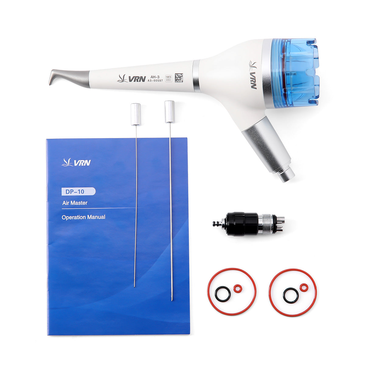 2/4 Hole VRN Dental Air Polisher Detachable 360° Rotating Handpiece W/ Quick Coupler - pairaydental.com