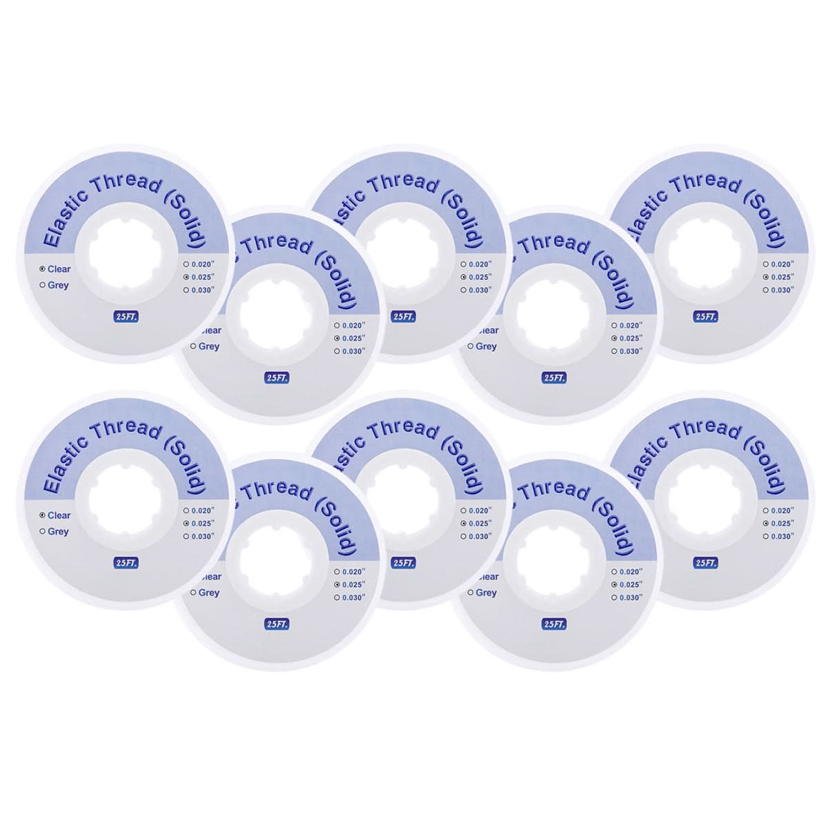 10pcs Ortho Elastic Thread Traction Ligature Power Tube Clear 0.025 - pairaydental.com