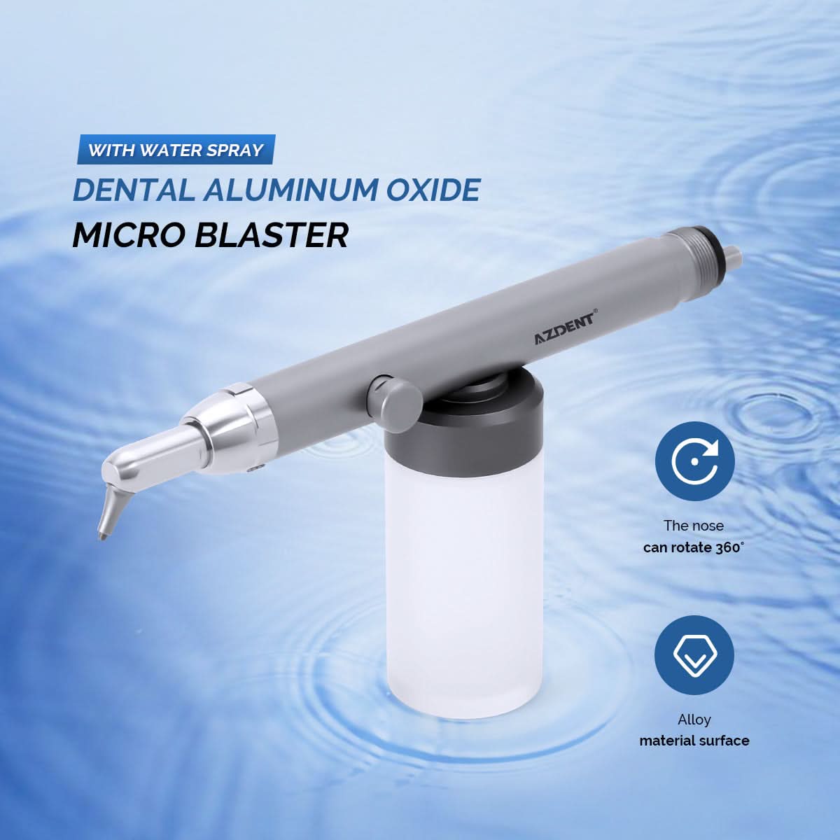 Dental Aluminum Oxide Micro Blaster Air Abrasion Systems with Water 4Hole - pairaydental.com