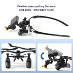 Dental Medical Loupes with 5W LED Surgical Head Light 3.0X 4.0X 5.0X 6.0X - pairaydental.com