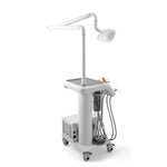 Portable Mobile Dental Cart with T6 LED Lamp & Integrated Compressor 4-Hole Built-in Woodpecker Scaler & Curing Light - pairaydental.com
