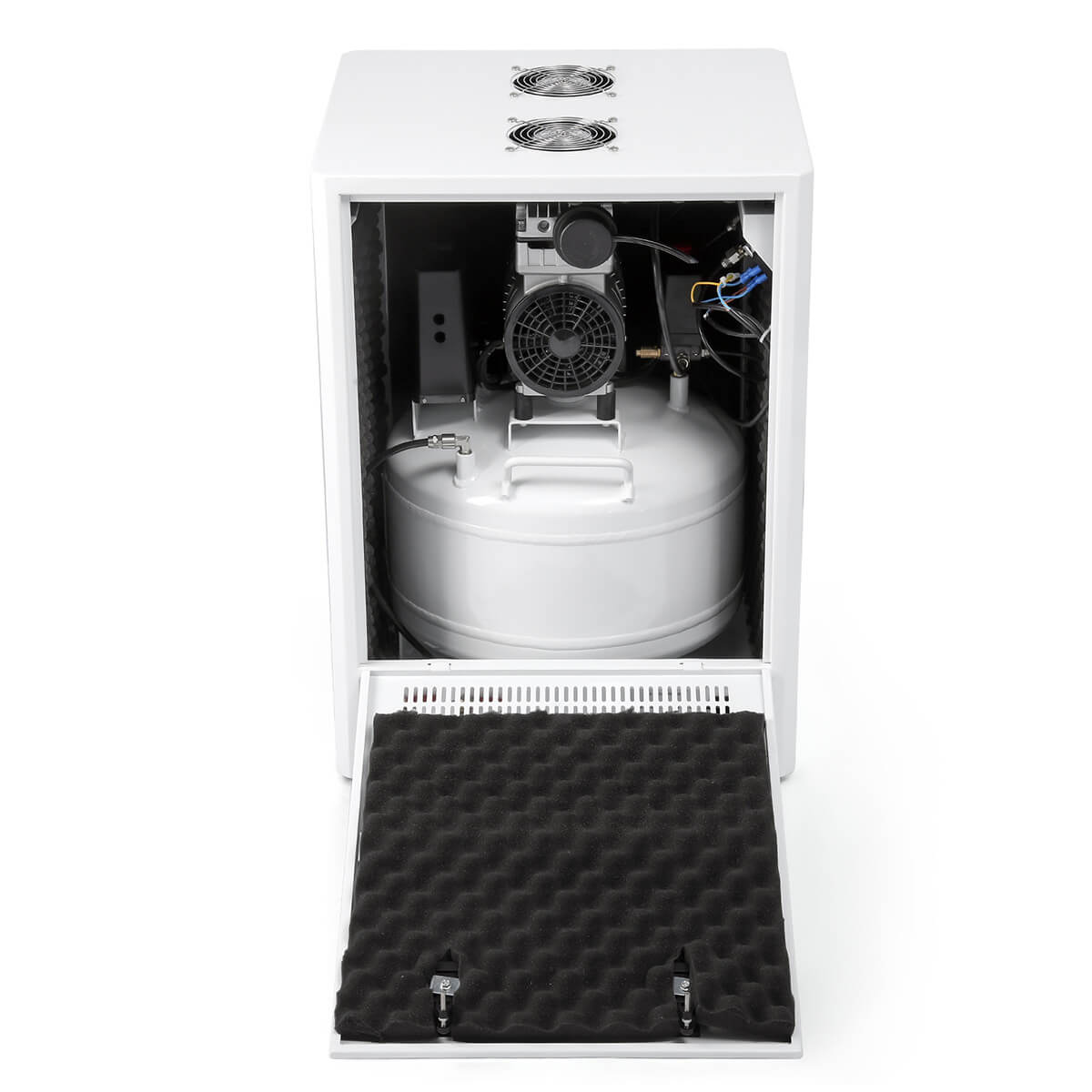 Dental Noiseless Oil Free Air Compressor 40L 800W GA02X for 2PCS Dental Chair with Soundproof Box