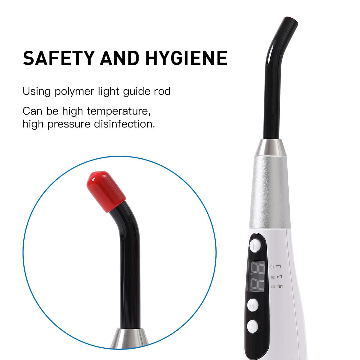 LED Curing Light Wireless 3S Curing 360° Rotating Head 1400 mW/cm² - pairaydental.com