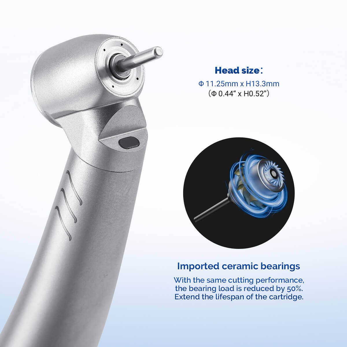 LED Fiber Optic 45° High Speed Handpiece Titanium Four Water Spray Push Button & 4/6 Holes Quick Coupler - pairaydental.com