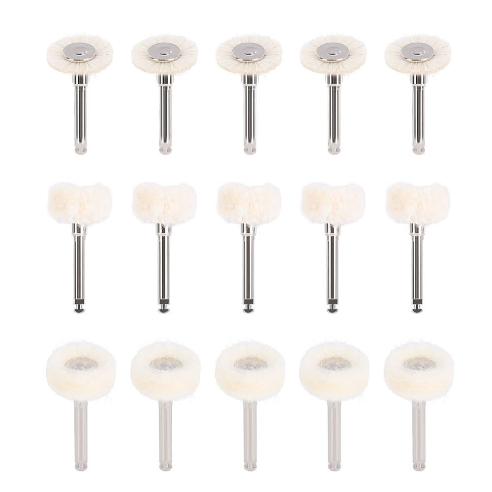 Dental Polishing Brush Wheel White Goat Hair/ Cotton/ Felt 5pcs/Pack - pairaydental.com