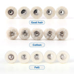 Dental Polishing Brush Wheel White Goat Hair/ Cotton/ Felt 5pcs/Pack - pairaydental.com