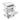 Dental  Mobile Rolling Cart Trolley Built-in Socket Three-Tier Cart 2 Drawers - pairaydental.com