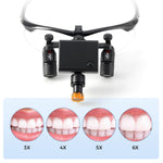 Dental Medical Loupes with 5W LED Surgical Head Light 3.0X 4.0X 5.0X 6.0X - pairaydental.com