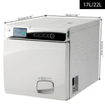 22L Dental Table top Autoclave Class B Vacuum Steam Sterilizer with Built-in Printer Dry Function - pairaydental.com