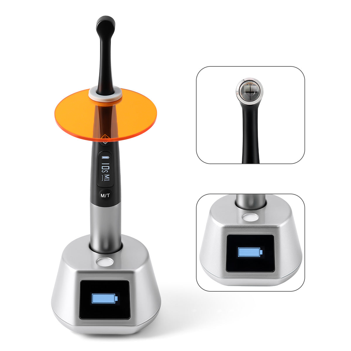 LED Curing Light Cordless 1 Sec Cure Wide Spectrum Metal Body 7 Modes 3100mW/cm² - pairaydental.com