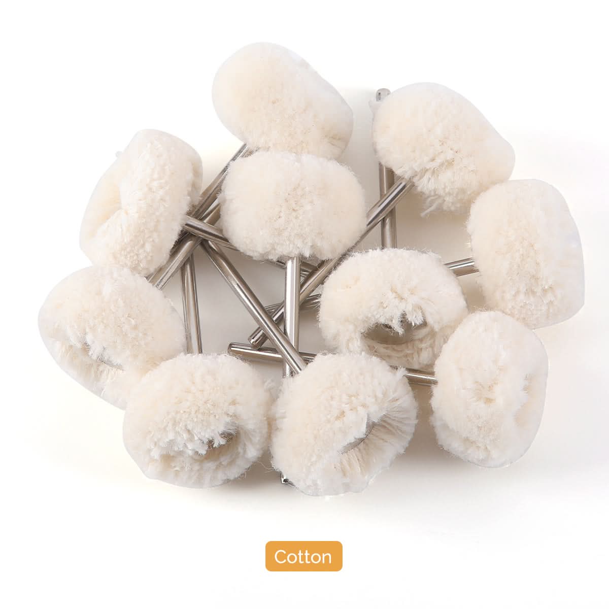 Polishing Brush White Cloth/ Yellow Cloth/ Felt/ Cashmere/ Cotton 10pcs/Pack - pairaydental.com