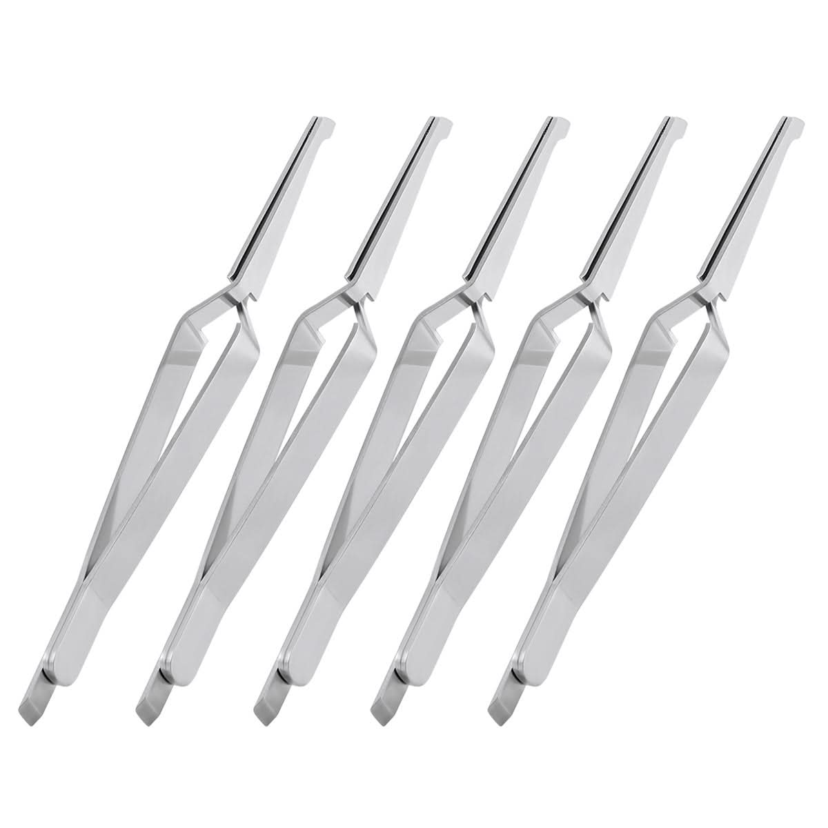 14cm Bracket Holder Tweezers Orthodontic Reverse Action Serrated Instruments - pairaydental.com
