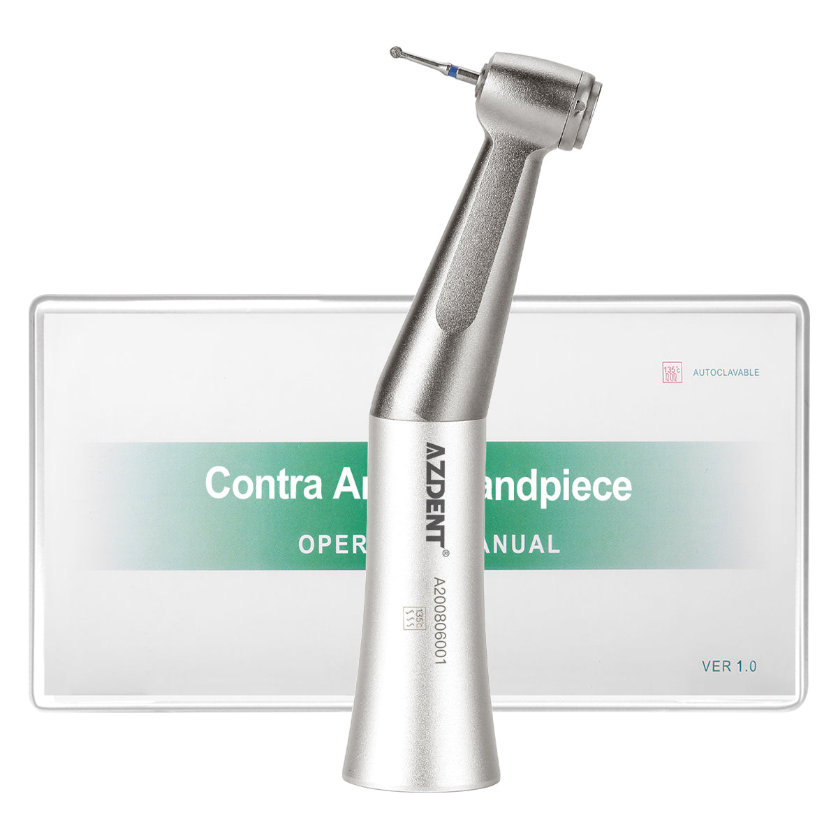 1:1 Low Speed Contra Angle Handpiece Push Button External Water - pairaydental.com