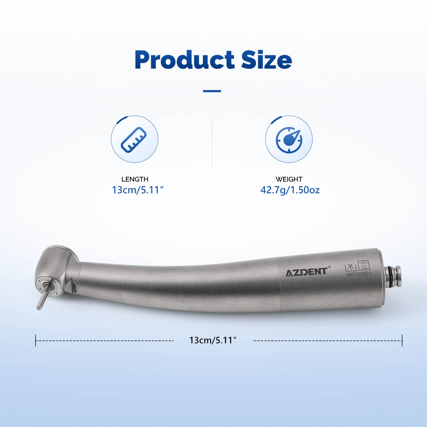 Dental Titanium High Speed Handpiece LED Fiber Optic Standard Head 4-Water Spray & 6 Holes Quick Coupler - pairaydental.com
