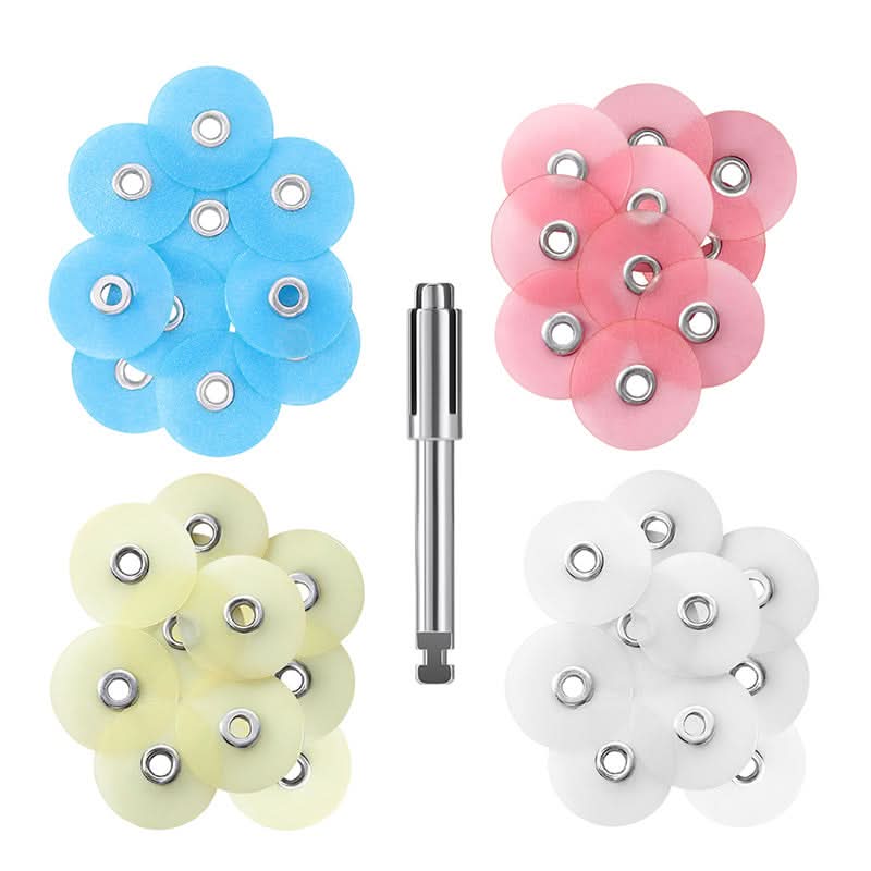 Dental Composite Ceramic Polishing Finishing Discs 14mm with Mandrel 40Pcs/Pack - pairaydental.com