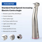 Dental 1:5 Fiber Optic Increasing Electric Contra Angle Handpiece Standard Head Internal Four Way Spray - pairaydental.com