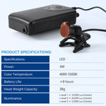 Dental LED Headlight 3W Wired 35,000 Lux 3-Level Brightness Ultralight 2 Mounting Options - pairaydental.com