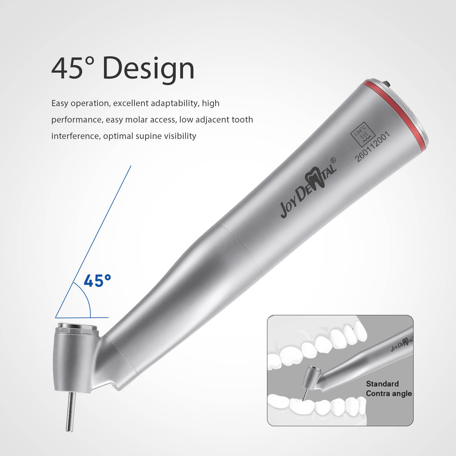 1:4.2 Electric Contra Angle Increasing Handpiece 45 Degree Fiber Optic Inner Channel - pairaydental.com