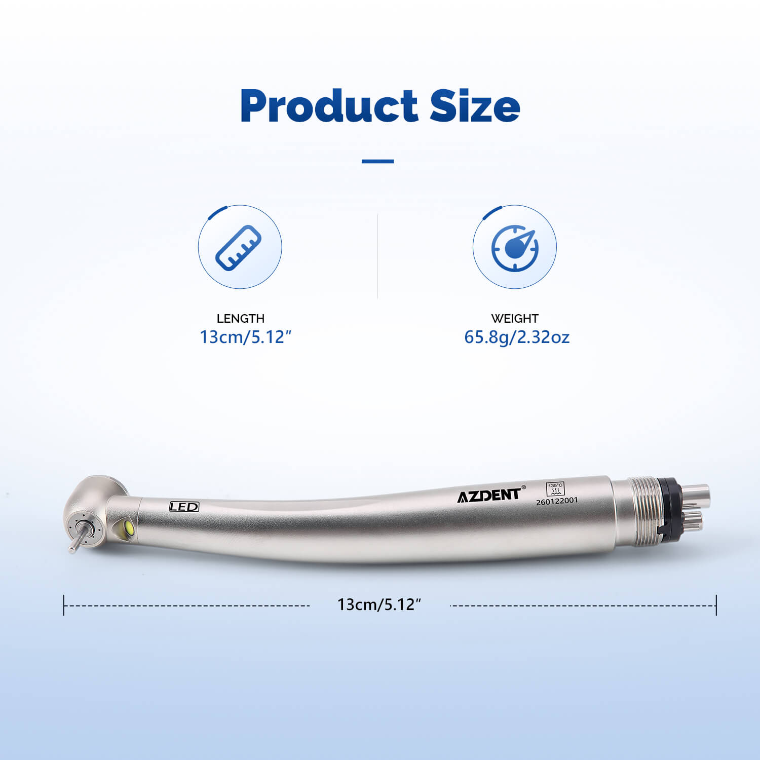 Dental High Speed Handpiece LED Push Button Ceramic Bearing 4 Hole Air Turbine - pairaydental.com