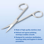 Dental Surgical Gum Tissue Scissors Straight Tip Stainless Steel 11.5cm(4.52") - pairaydental.com