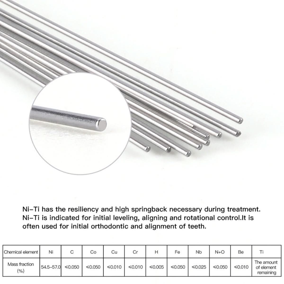 Archwire NiTi Super Elastic Ovoid Round 0.012-0.020 Upper/Lower 10pcs/Pack - pairaydental.com