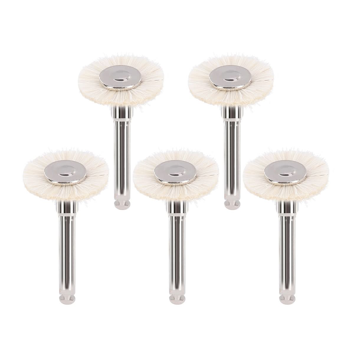 Dental Polishing Brush Wheel White Goat Hair/ Cotton/ Felt 5pcs/Pack - pairaydental.com