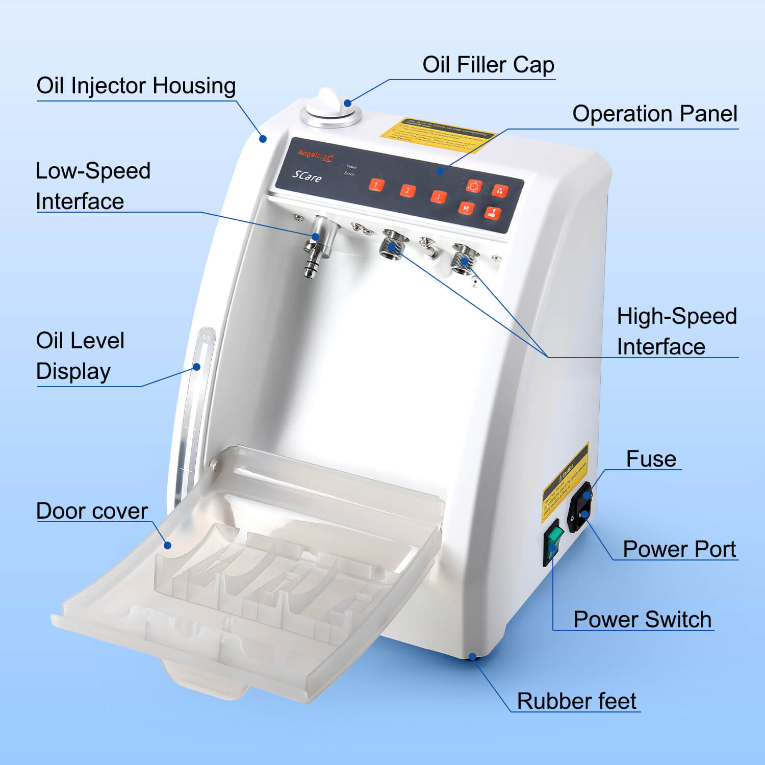 Dental Automatic Handpiece Maintenance Lubrication System Oiling Cleaner Built-in Compressor - pairaydental.com