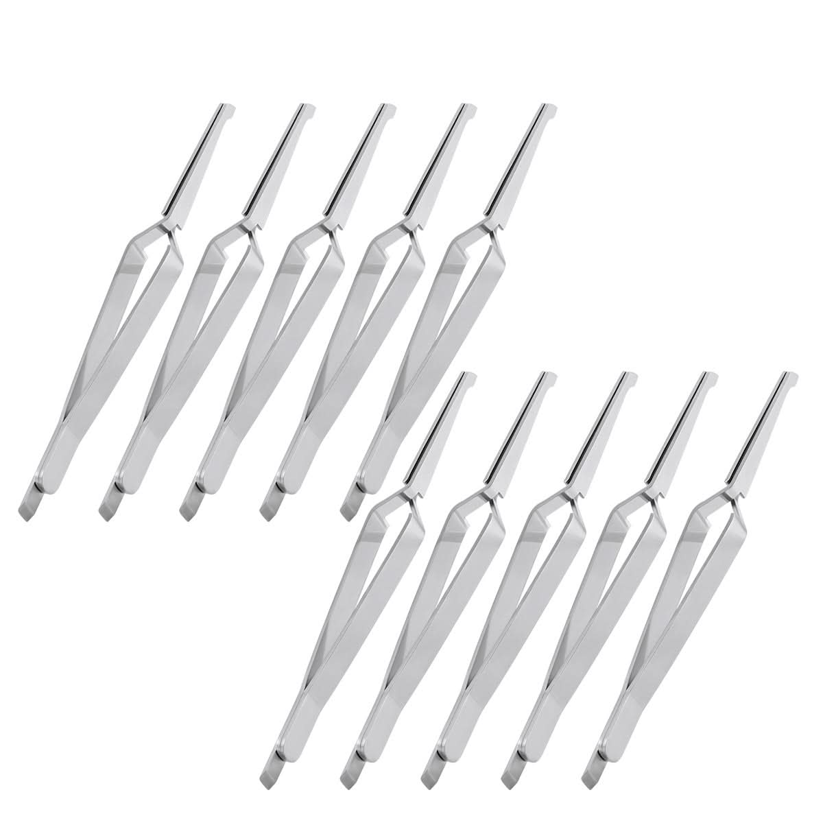 14cm Bracket Holder Tweezers Orthodontic Reverse Action Serrated Instruments - pairaydental.com