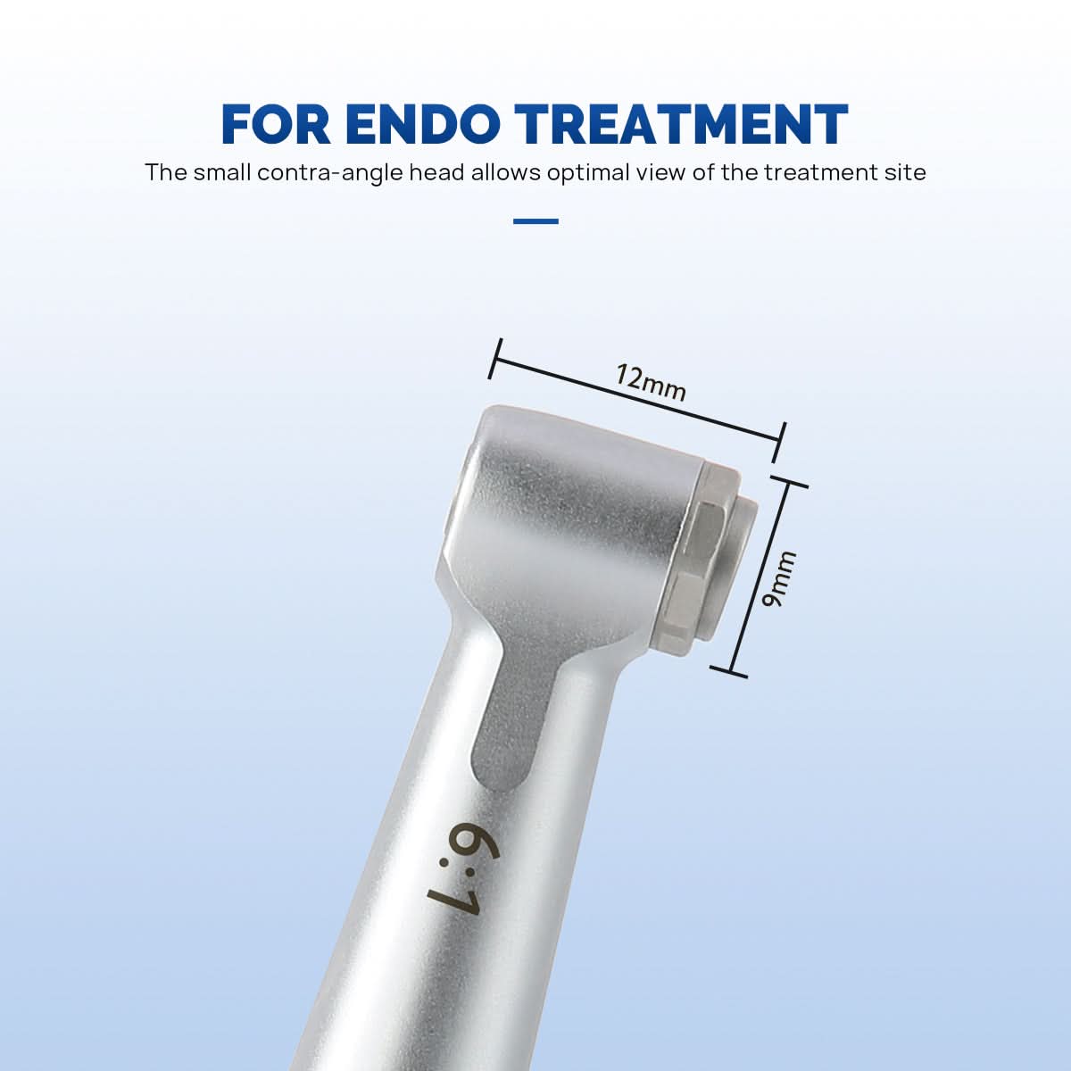 Dental 6:1 Reduction Contra Angle Endo Handpiece Mini Head - pairaydental.com