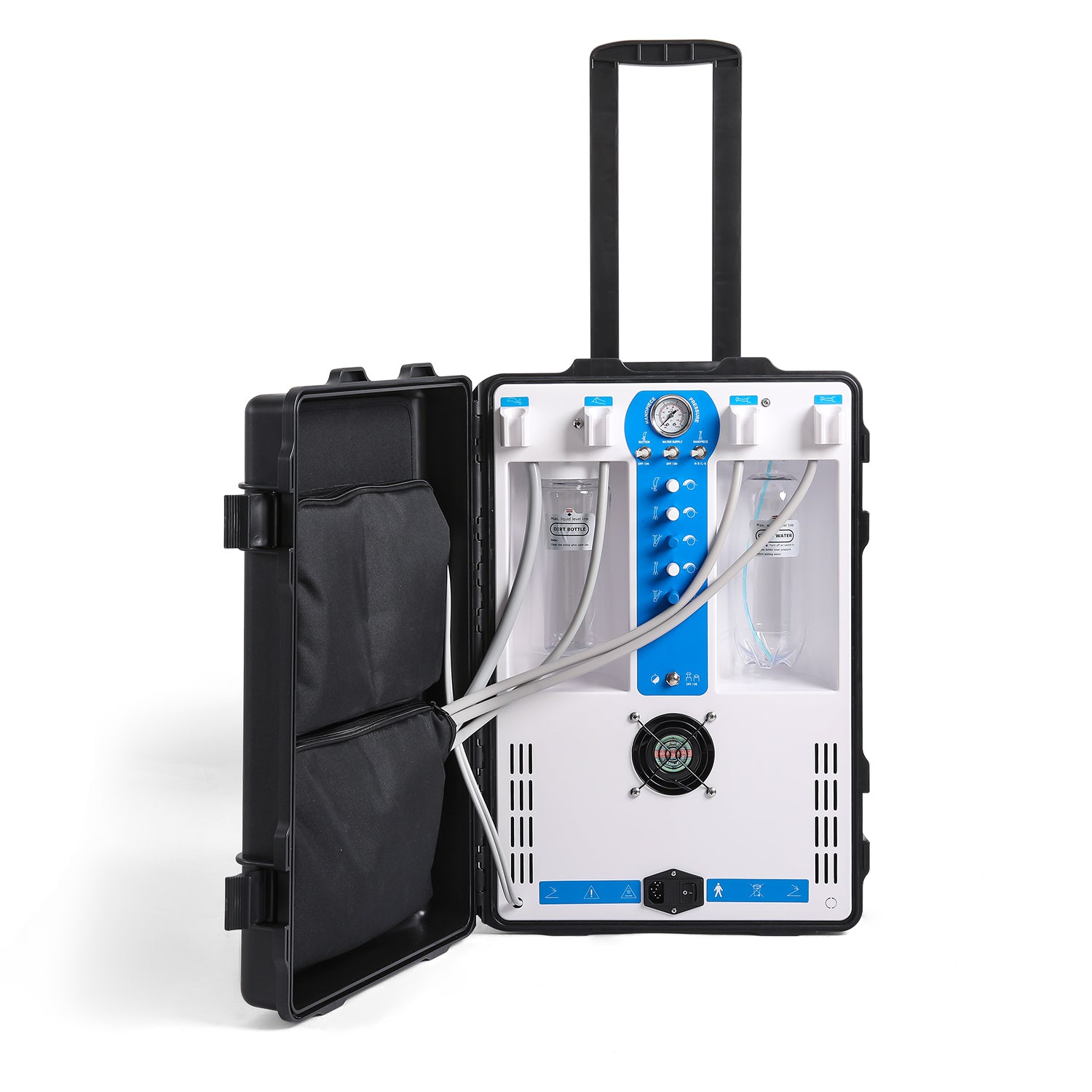 Portable Dental Delivery Unit 4 Holes High Suction Built-in Air Compressor P204S - pairaydental.com