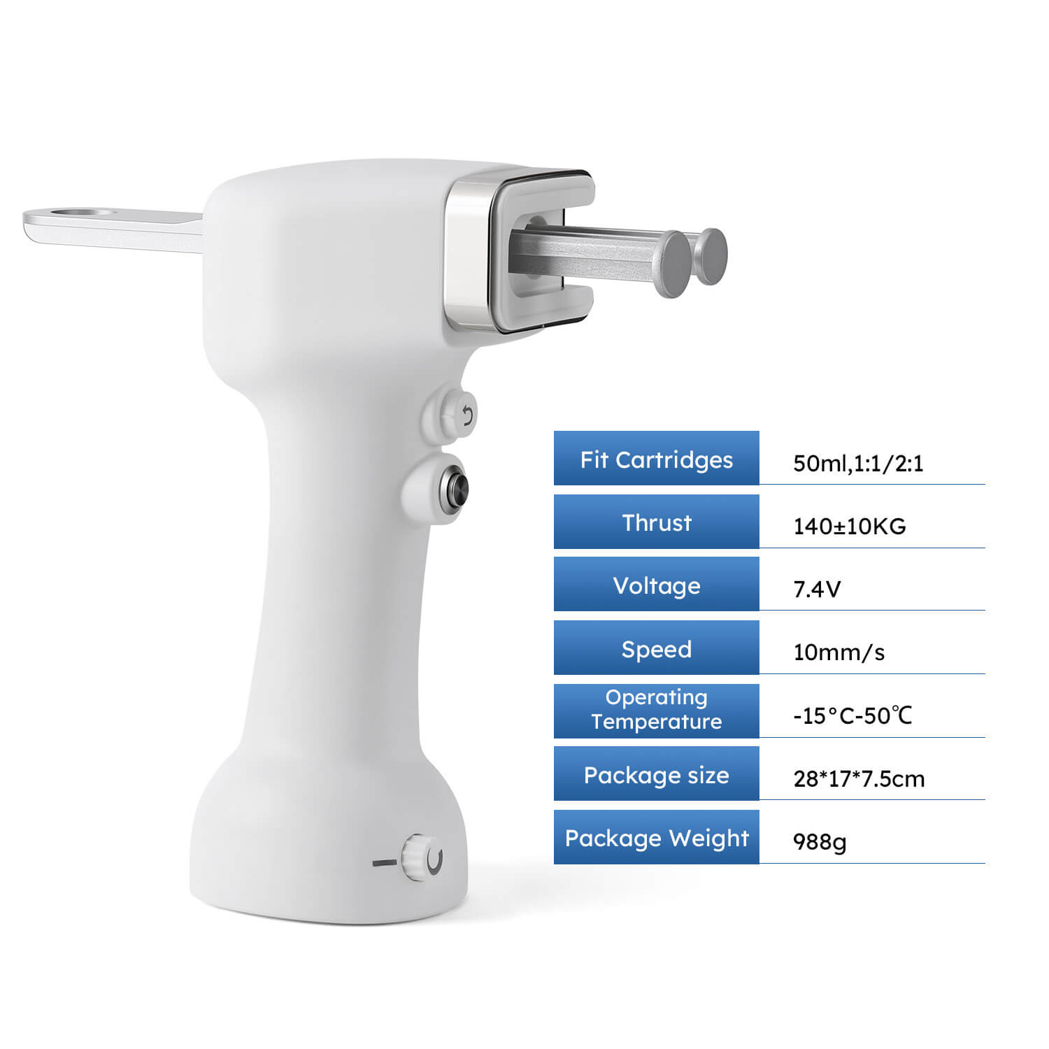 Portable Electric Dental Impression Gun for 50ml Universal Mixing 1:1 & 2:1 Cartridge Dispenser - pairaydental.com