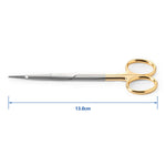 Dental Surgical SuperCut Serrated Scissors Straight/Curved Gold Handle Stainless Steel 13cm(5.11") - pairaydental.com