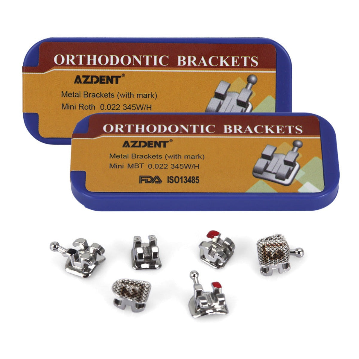 Orthodontic Metal Brackets Mini Roth/MBT 0.022 Laser Mark 345 Hooks 20pcs/Box - pairaydental.com
