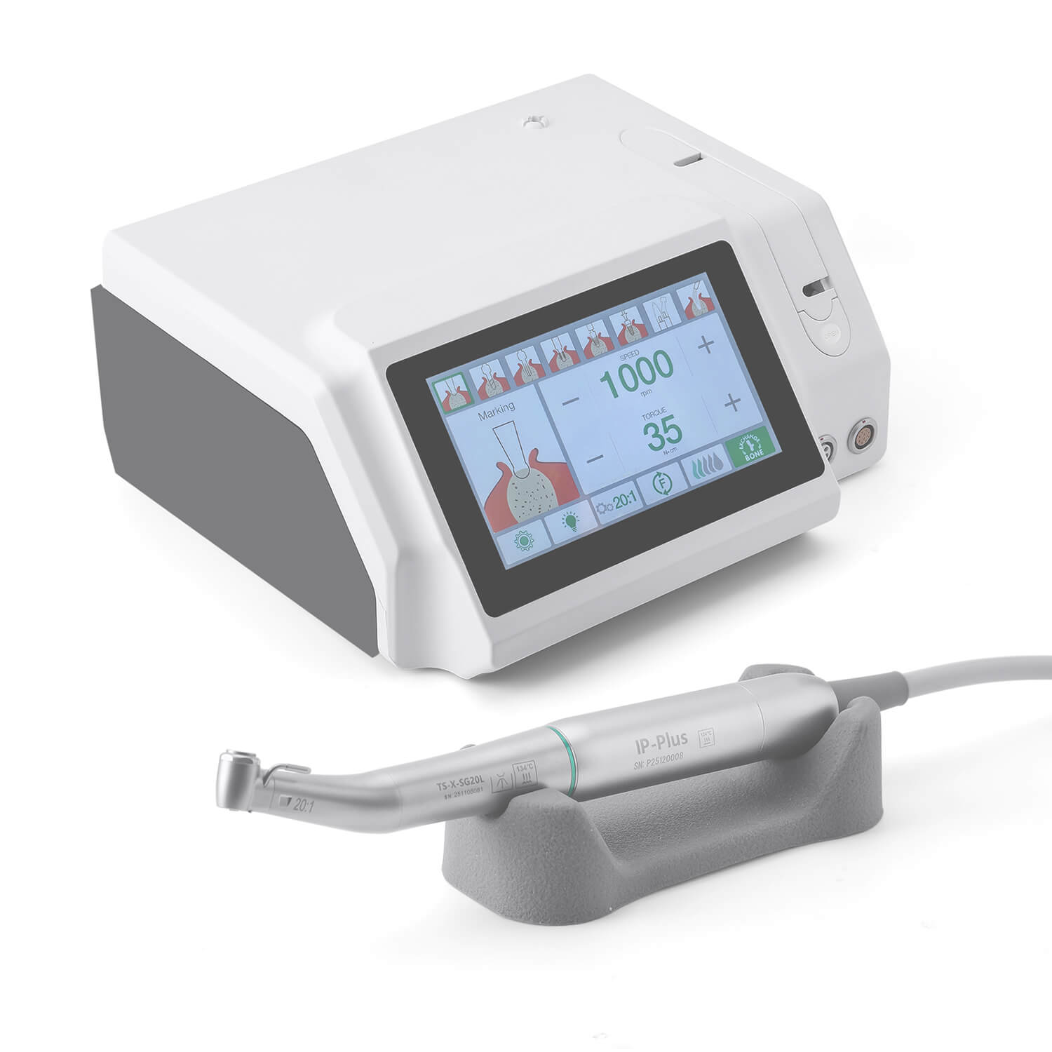 Dental Implant Motor Ultrasonic Bone Cutter Machine &  Piezo Surgery Touch with LED 20:1 Contra Angle And Two Handles - pairaydental.com
